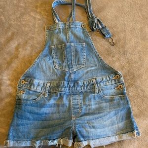 Abercrombie jean shorts overalls